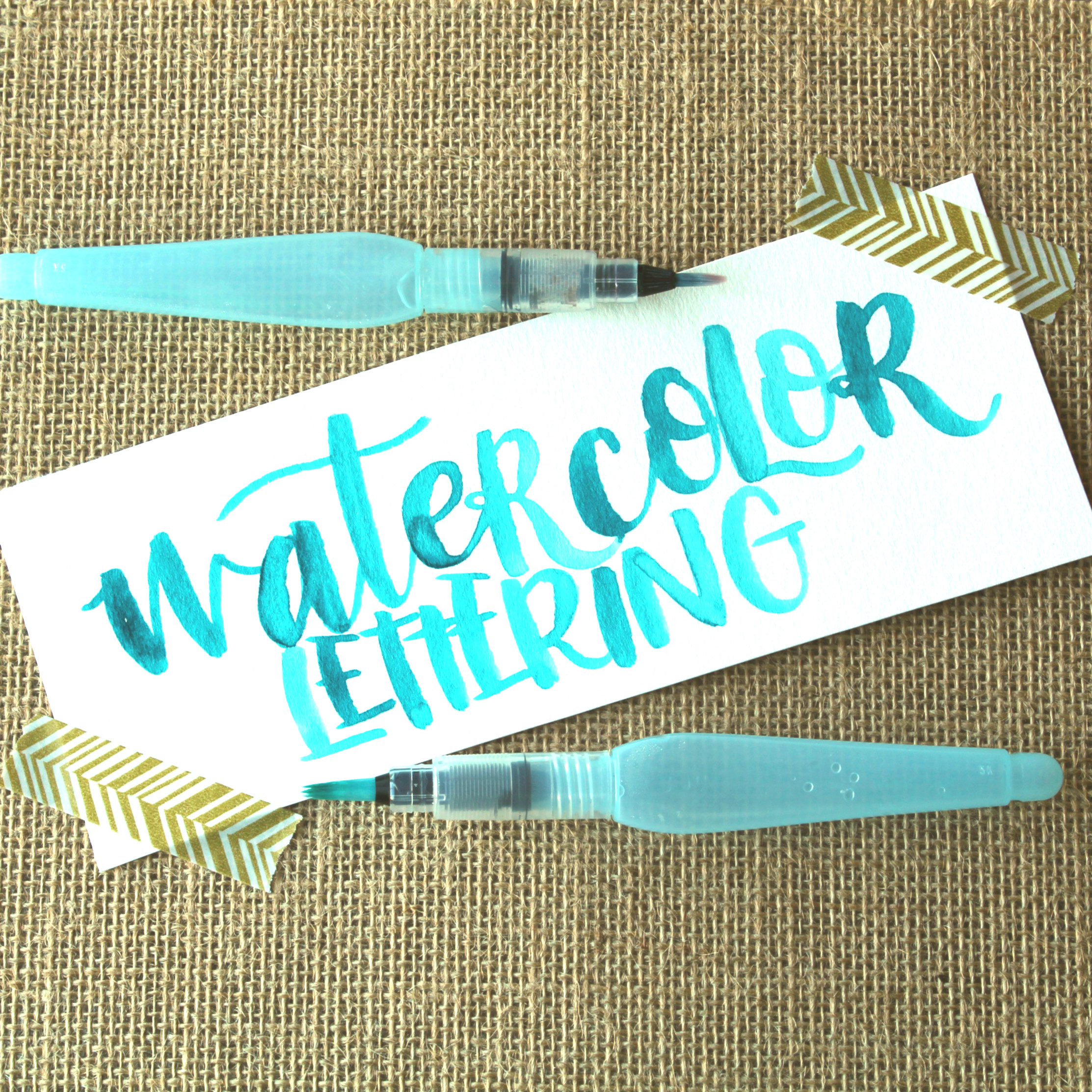 Watercolor Brush Lettering With A Water Brush